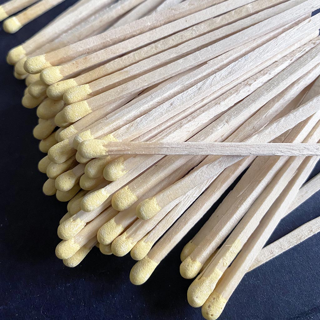 Bulk Wood Matches - 500 Count - 4 Long Wooden (Yellow)